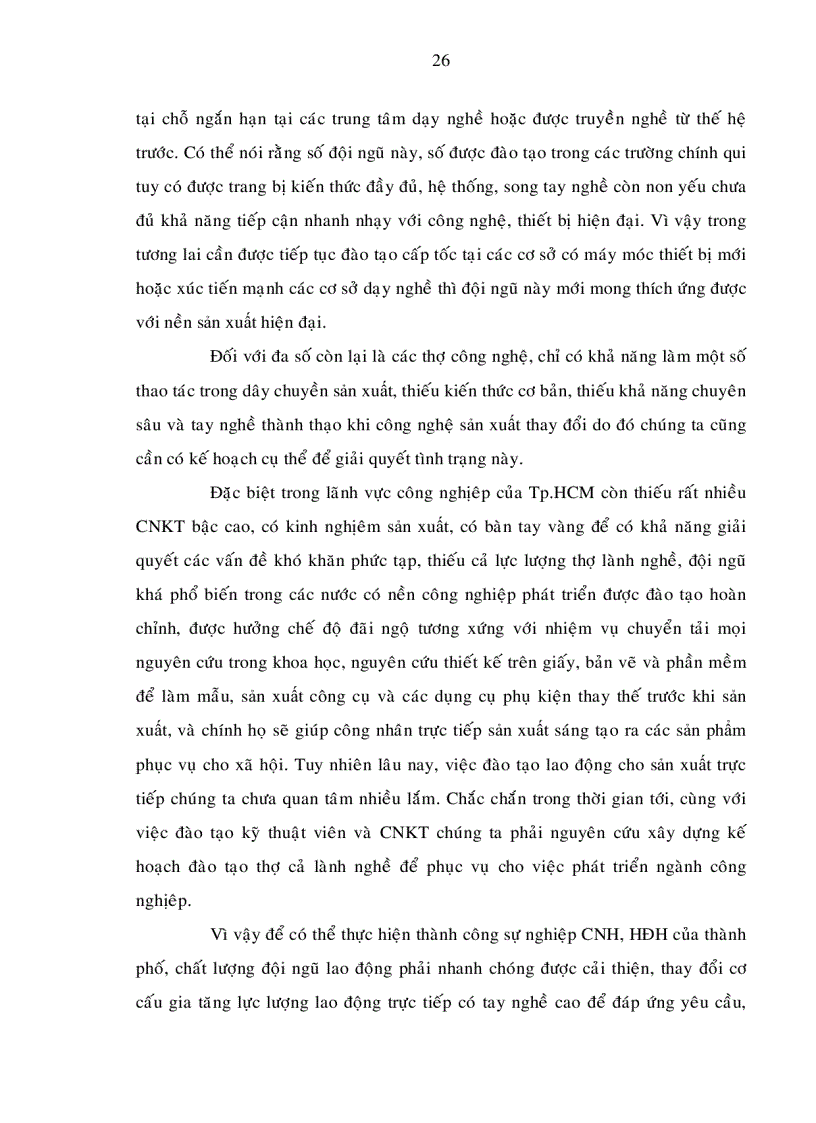 image for page Phát triển đội ngũ công nhân kỹ thuật Tp HCM đến năm 2010