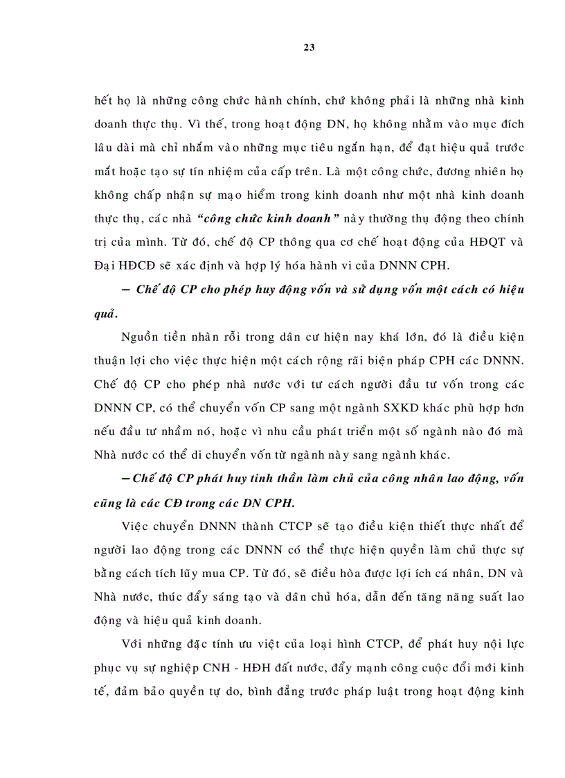 image for page Đánh giá hiệu quả hoạt động của Doanh nghiệp nhà nước sau Cổ phần hóa trên địa bàn TP Cần thơ