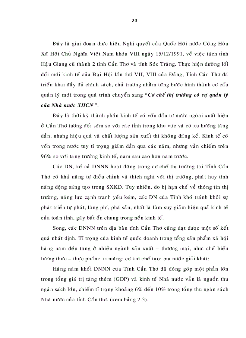 image for page Đánh giá hiệu quả hoạt động của Doanh nghiệp nhà nước sau Cổ phần hóa trên địa bàn TP Cần thơ