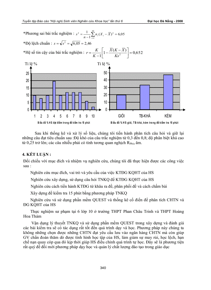 image for page Sử dụng phần mềm quest để phân tích câu hỏi trắc nghiệm dùng trong kiểm tra đánh giá kết quả học tập ở học sinh lớp 10