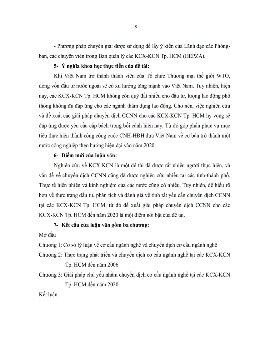 image for page Chuyển dịch cơ cấu ngành nghề tại các Khu chế xuất khu công nghiệp thành phố Hồ Chí Minh đến năm 2020