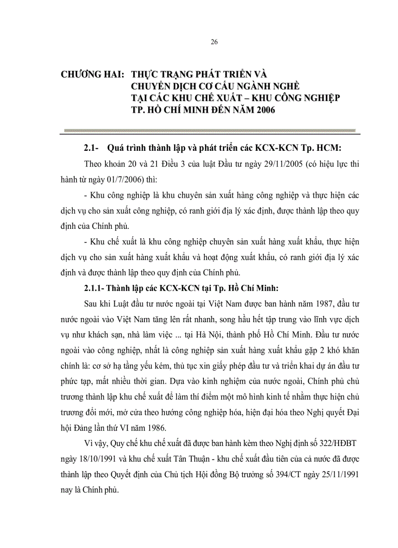 image for page Chuyển dịch cơ cấu ngành nghề tại các Khu chế xuất khu công nghiệp thành phố Hồ Chí Minh đến năm 2020