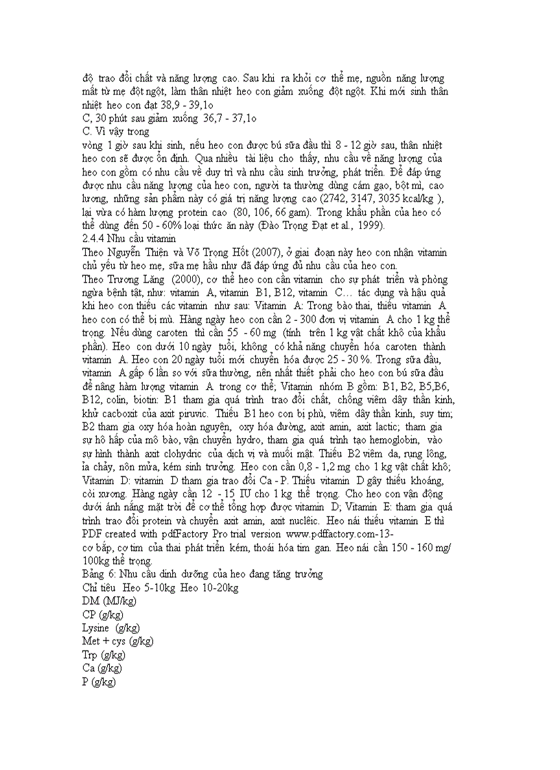 image for page Tăng trưởng của Heo con theo Mẹ và mối tương quan giữa trọng lượng Heo sơ sinh và trọng lượng Heo cai sữa tại trại