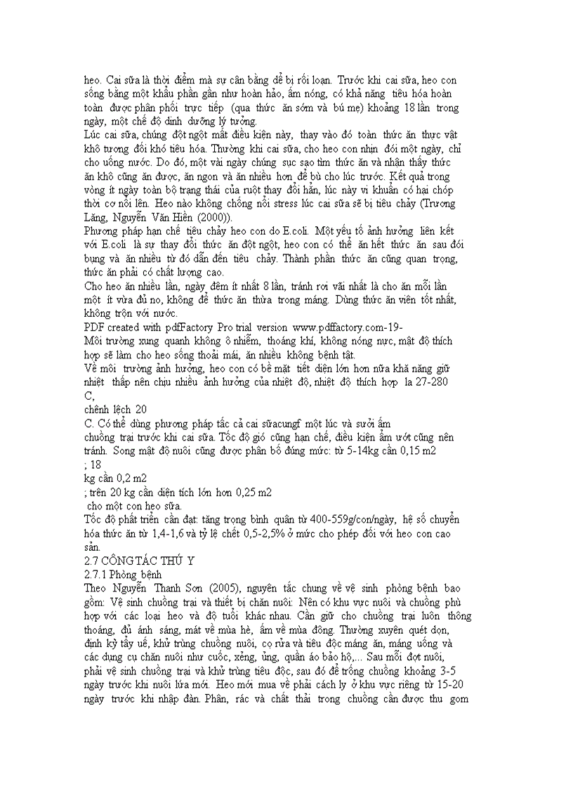 image for page Tăng trưởng của Heo con theo Mẹ và mối tương quan giữa trọng lượng Heo sơ sinh và trọng lượng Heo cai sữa tại trại