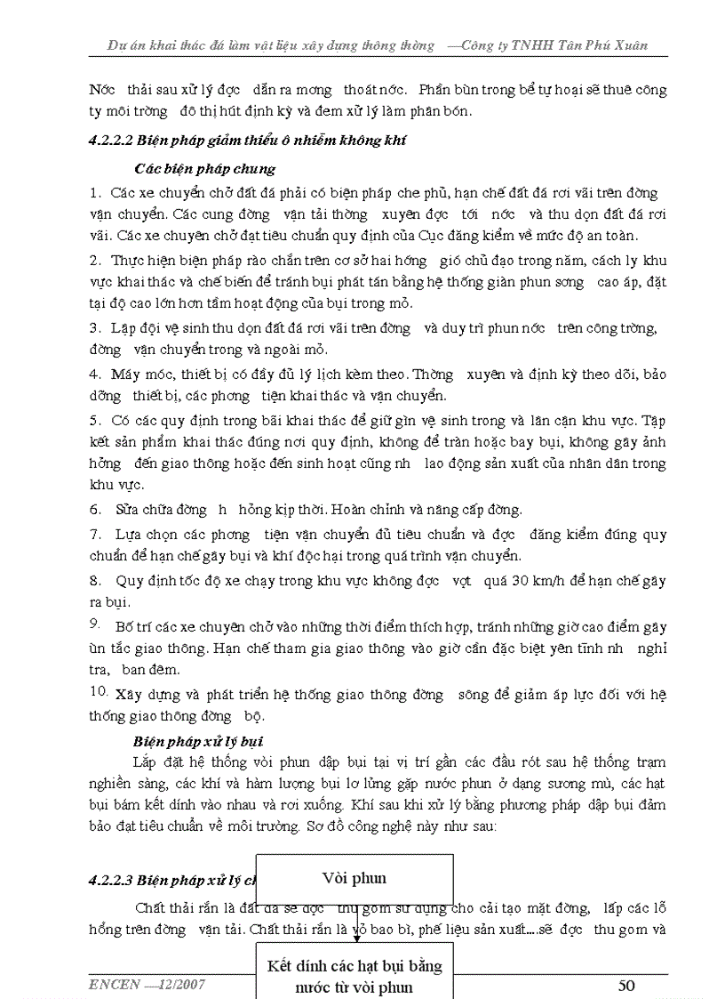 image for page Đánh giá tác động môi trường dự án khai thác đá làm vật liệu xây dựng Công ty TNHH Tân Phú Xuân Hải Phòng 70 trang
