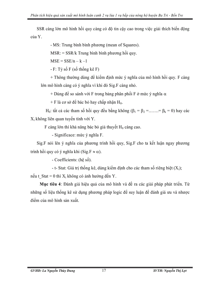 image for page Phân tích hiệu quả sản xuất mô hình luân canh 2 vụ lúa 1 vụ bắp của nông hộ huyện ba tri bến tre