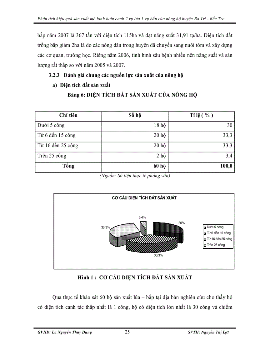 image for page Phân tích hiệu quả sản xuất mô hình luân canh 2 vụ lúa 1 vụ bắp của nông hộ huyện ba tri bến tre