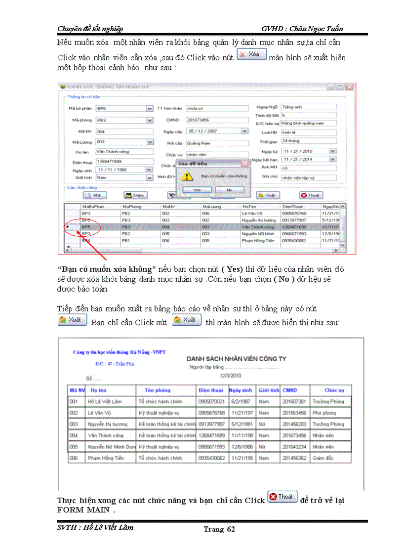 image for page Xây dựng phần mềm quản lý nhân sự cho công ty tin học viễn thông Đà Nẵng VNPT
