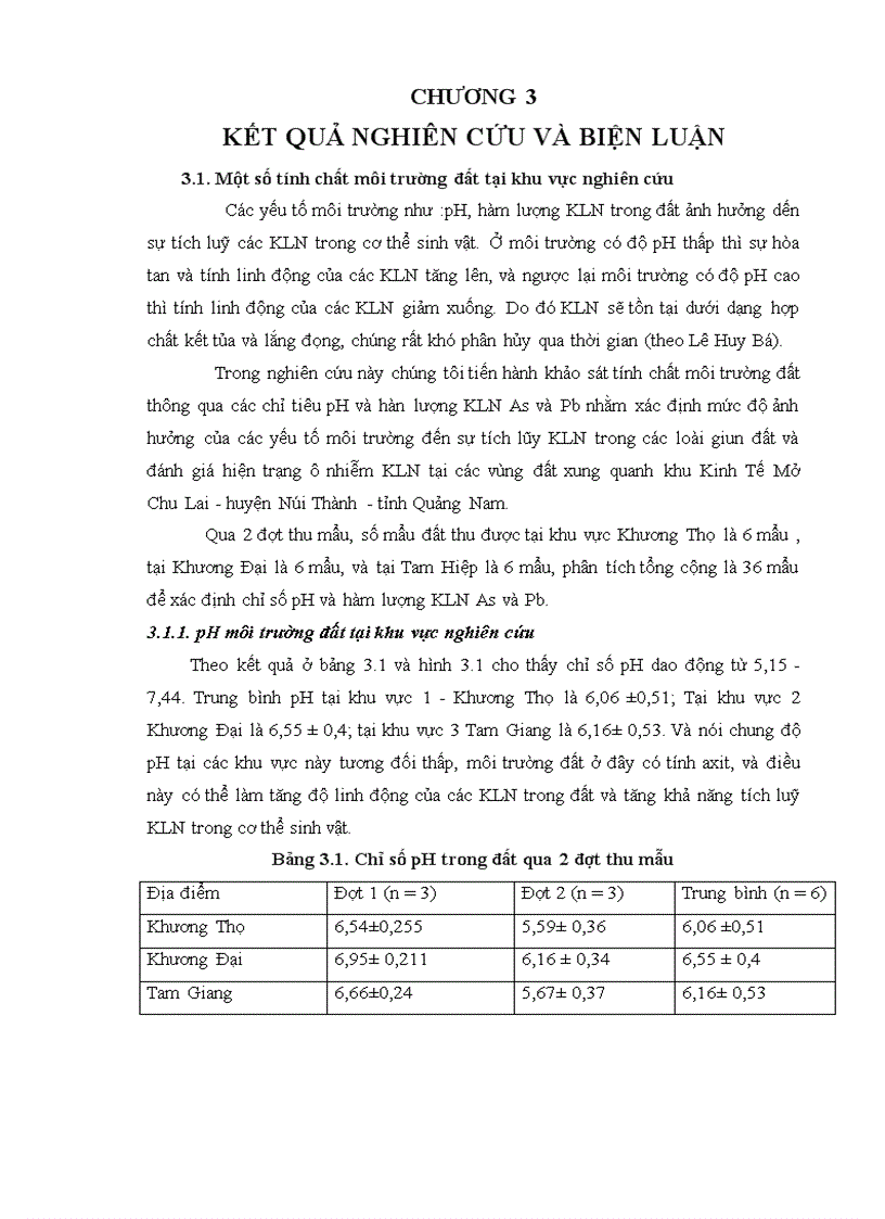 image for page Nghiên cứu sự tích lũy kim loại nặng Pb As trong đất và trong một số loài giun đất ở khu Kinh Tế Mở Chu Lai Huyện Núi Thành Tỉnh Quảng Nam