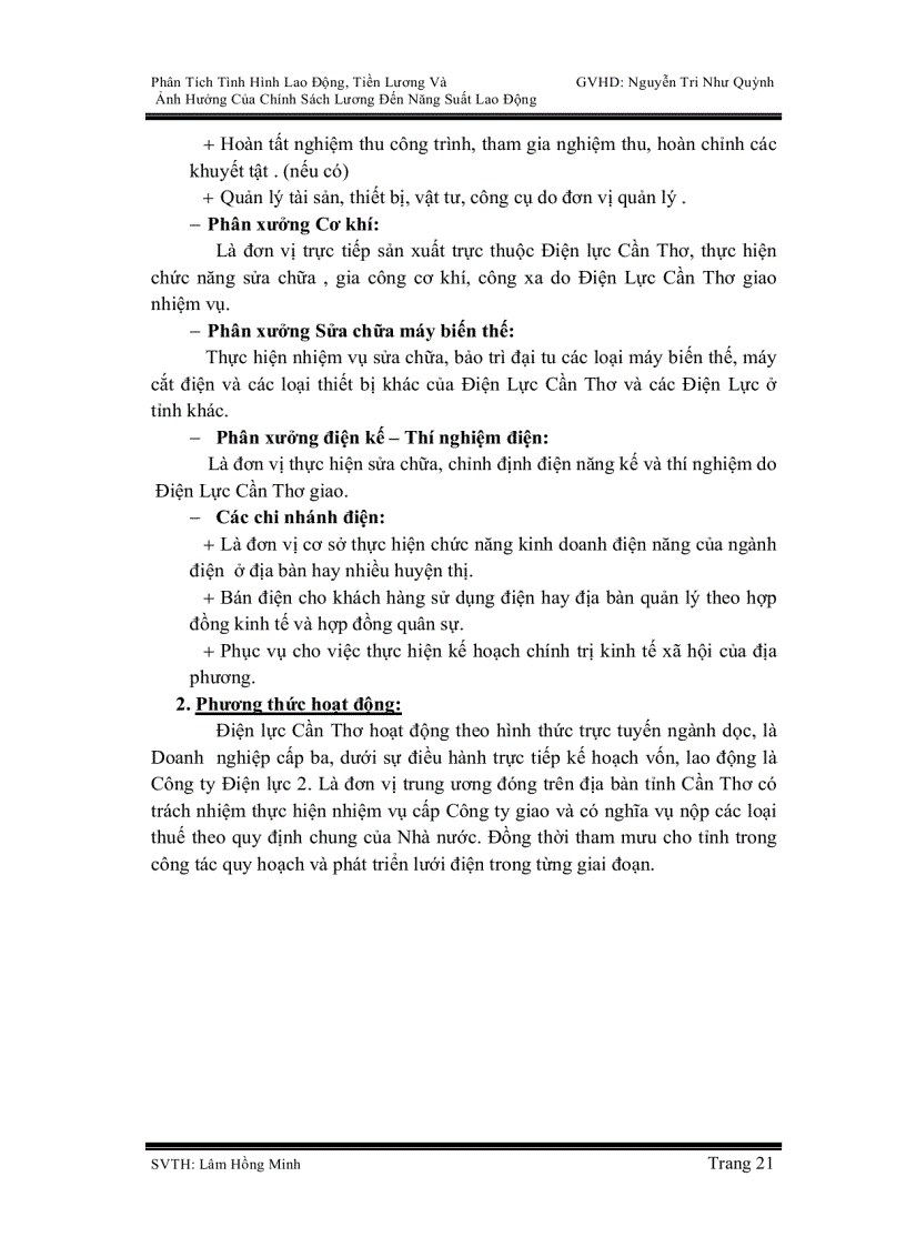 image for page Phân Tích Tình Hình Lao Động Tiền Lương Và Ảnh Hưởng Của Chính Sách Lương Đến Năng Suất Lao Động ở điện lực Cần Thơ