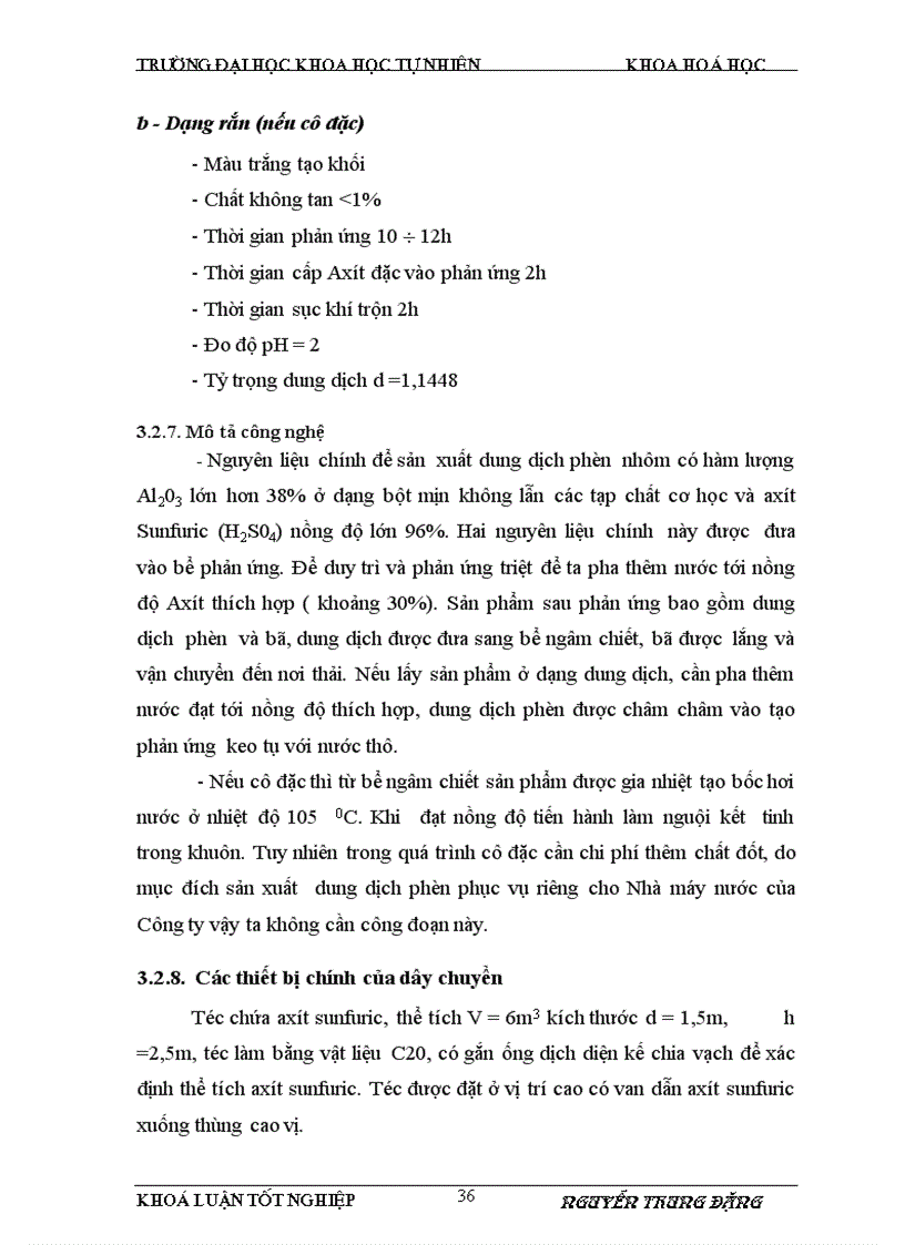 image for page Xây dựng dây chuyền sản xuất dung dịch phèn xử lý đông keo tụ cho nguồn nước cấp sinh hoạt ở Nhà máy nước Bắc Giang