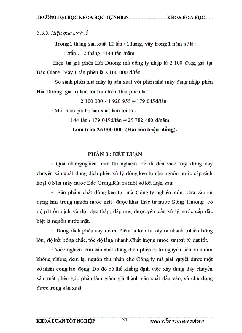 image for page Xây dựng dây chuyền sản xuất dung dịch phèn xử lý đông keo tụ cho nguồn nước cấp sinh hoạt ở Nhà máy nước Bắc Giang
