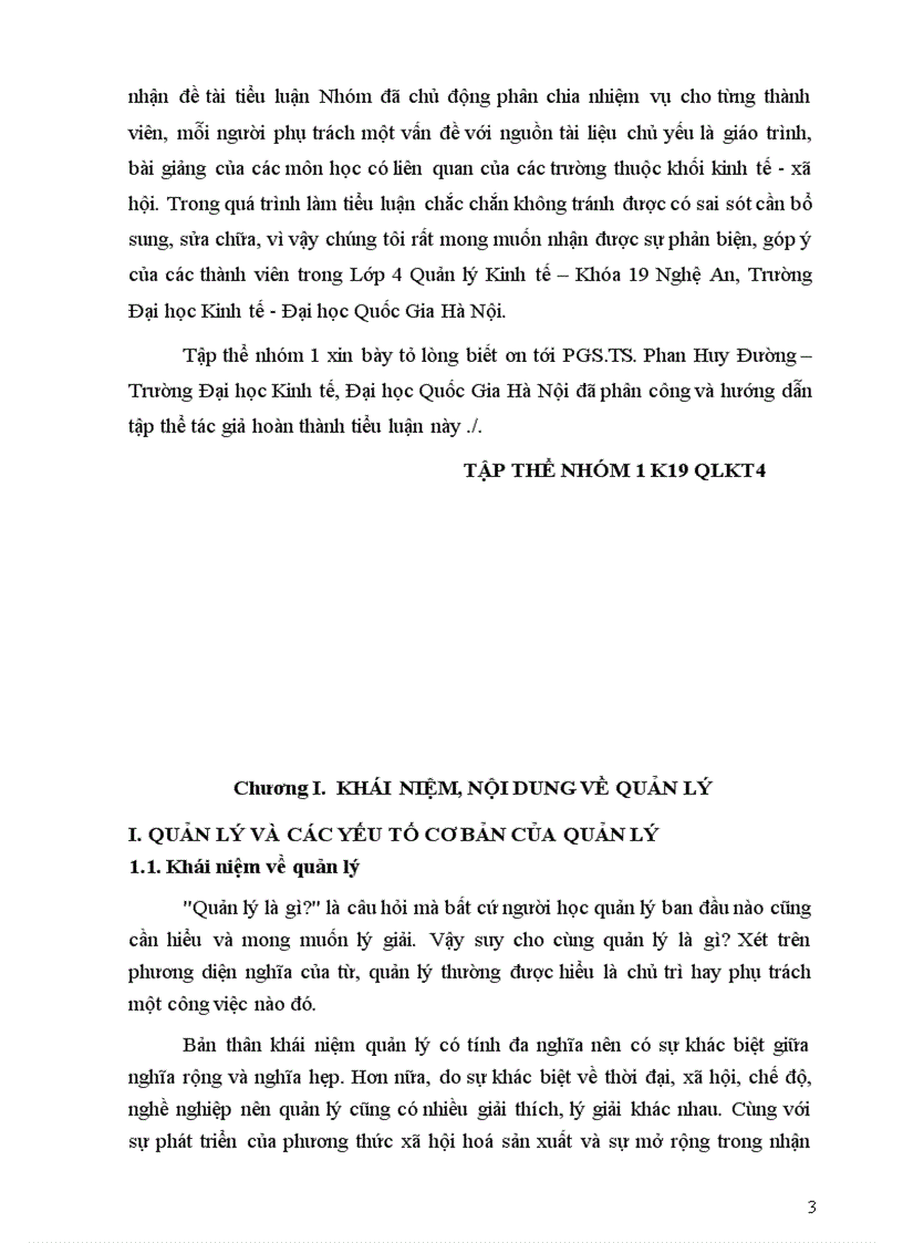 image for page Quản lý công Khái niệm nội dung về quản lý