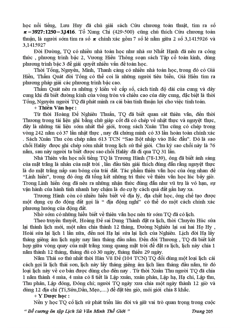 image for page Đề cương ôn tập 145 câu hỏi đáp LỊCH SỬ VĂN MINH THẾ GIỚI