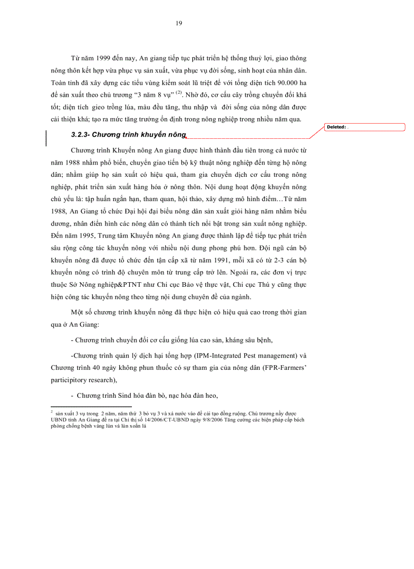 image for page Đánh giá sự hài lòng của nông dân đối với chất lượng tập huấn Ba giảm ba tăng ở An Giang