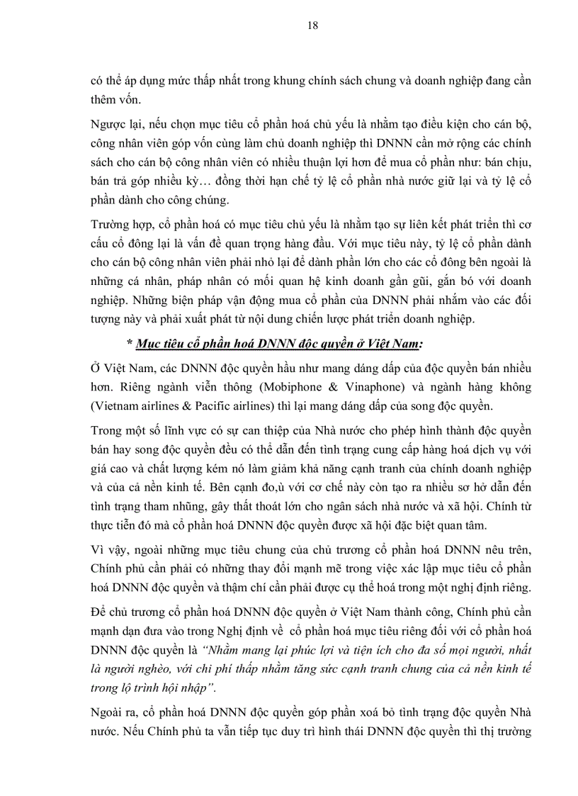 image for page Đẩy nhanh tiến trình cổ phần hoá doanh nghiệp nhà nước độc quyền ơ việt nam