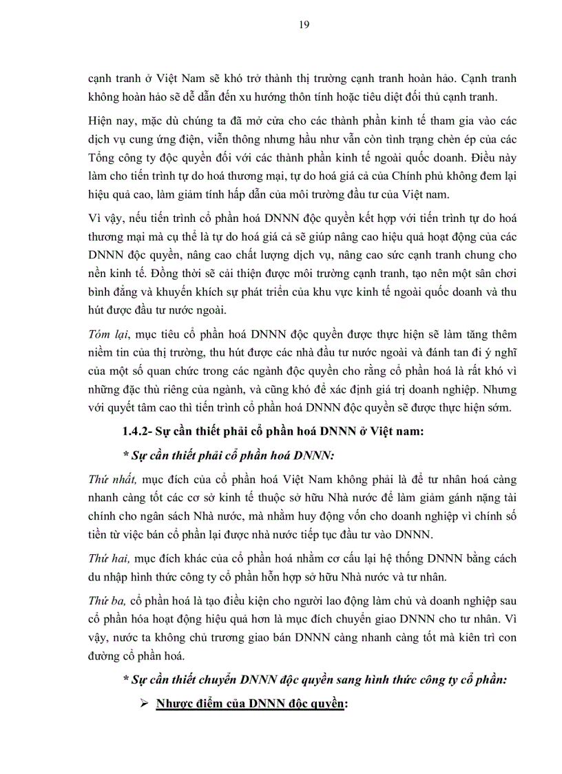 image for page Đẩy nhanh tiến trình cổ phần hoá doanh nghiệp nhà nước độc quyền ơ việt nam