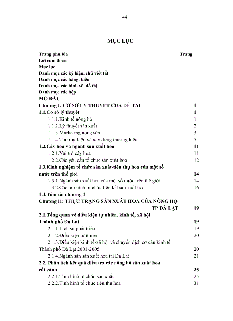 image for page Phân tích tình hình sản xuất và tiêu thụ hoa cấp độ nông hộ tại thành phố Đà Lạt