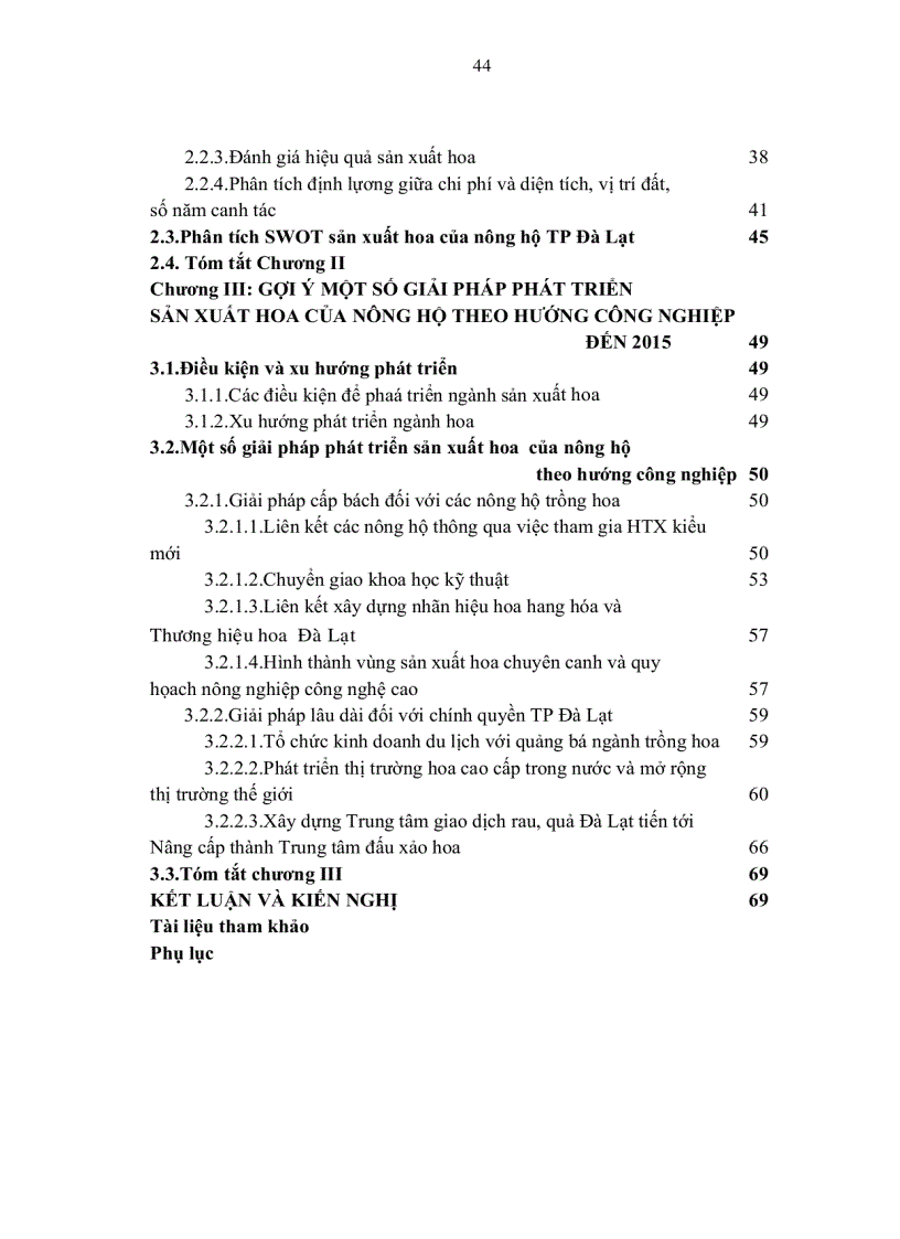 image for page Phân tích tình hình sản xuất và tiêu thụ hoa cấp độ nông hộ tại thành phố Đà Lạt