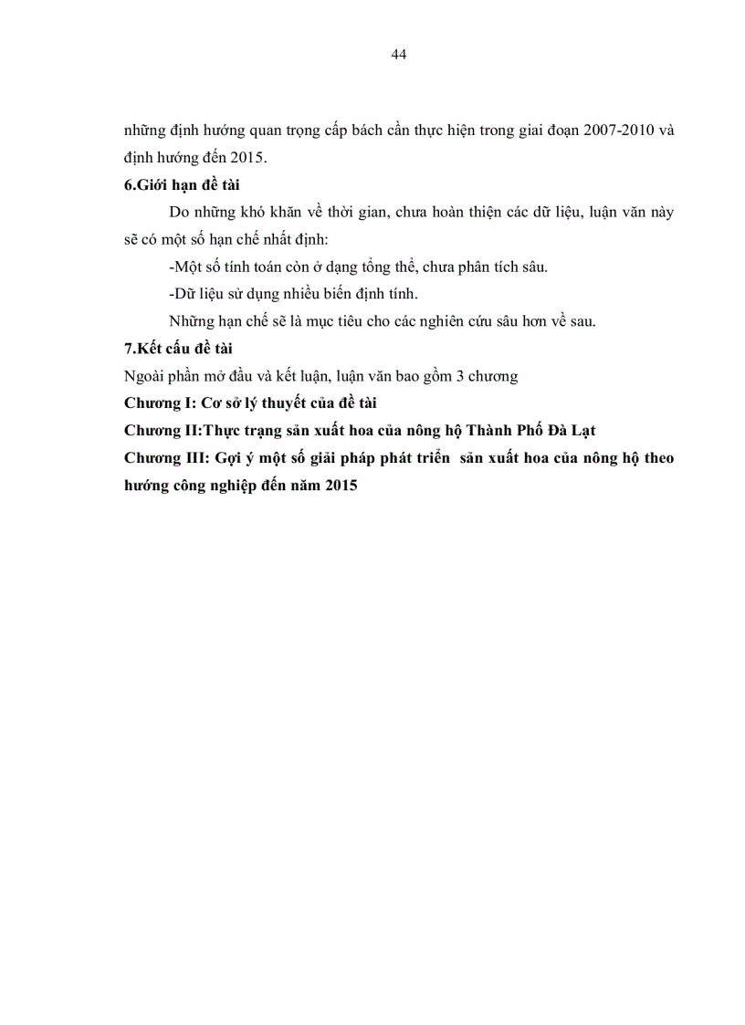 image for page Phân tích tình hình sản xuất và tiêu thụ hoa cấp độ nông hộ tại thành phố Đà Lạt