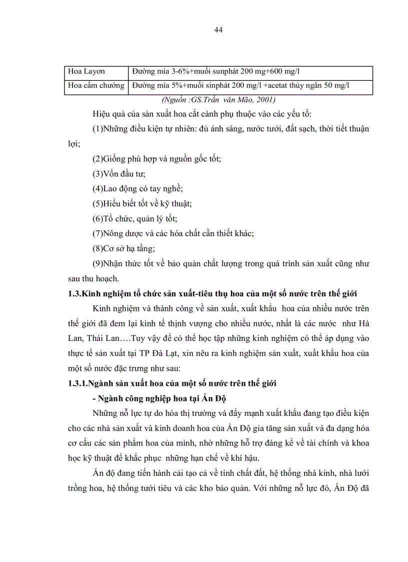 image for page Phân tích tình hình sản xuất và tiêu thụ hoa cấp độ nông hộ tại thành phố Đà Lạt