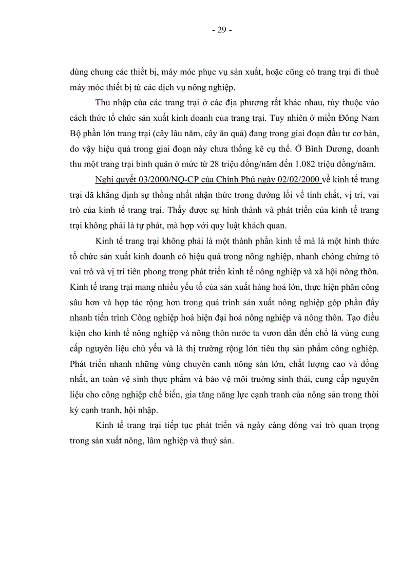 image for page Kinh tế trang trại Tỉnh Bình Dương Hiệu quả kinh tế và giải pháp phát triển