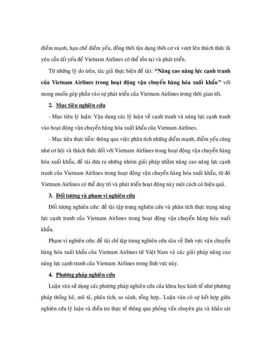 image for page Nâng cao năng lực cạnh tranh của vietnam airlines trong hoạt động vận chuyển hàng hóa xuất khẩu