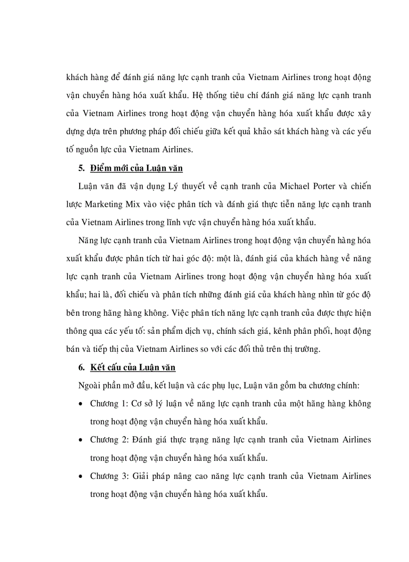 image for page Nâng cao năng lực cạnh tranh của vietnam airlines trong hoạt động vận chuyển hàng hóa xuất khẩu