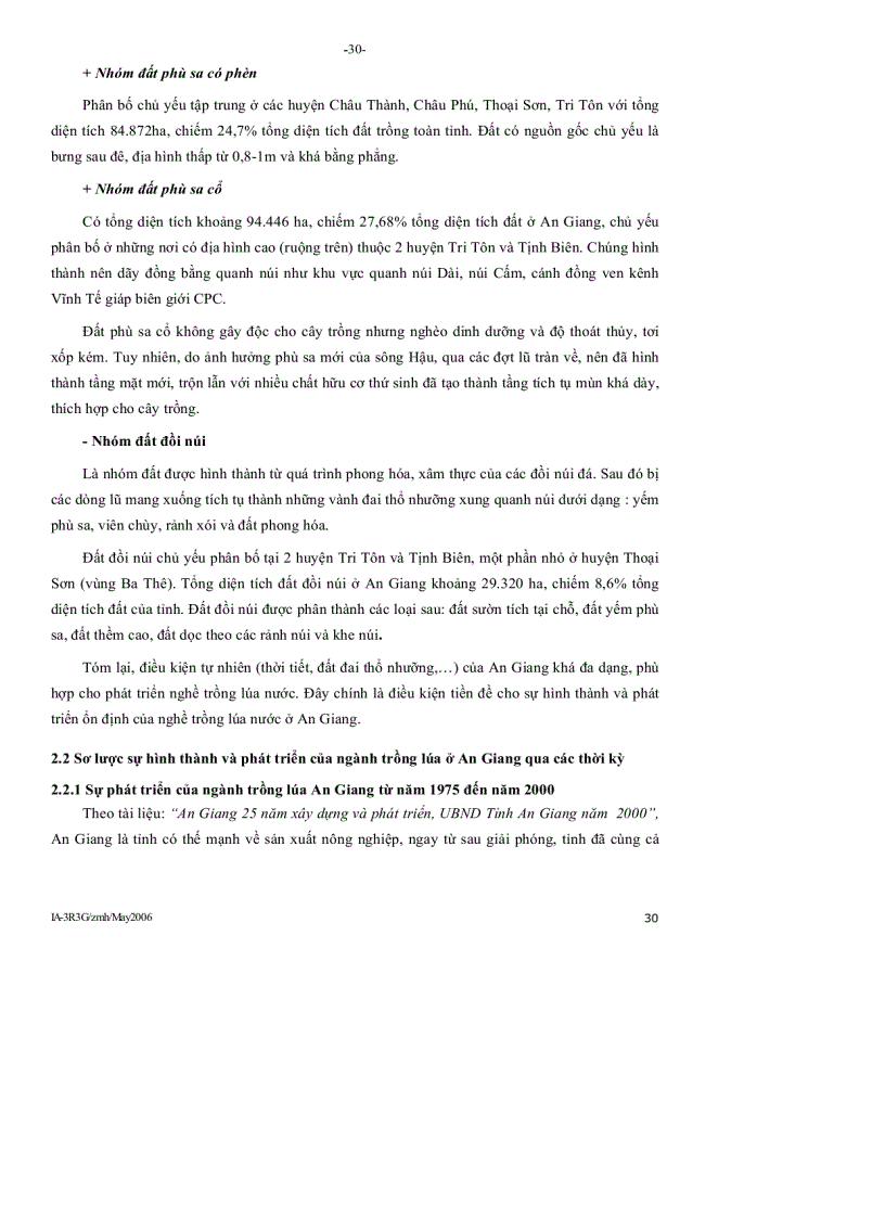 image for page Đánh giá tác động của một số yếu tố thuộc lĩnh vực kiến thức nông nghiệp lên hiệu quả trồng lúa của nông dân tỉnh an giang