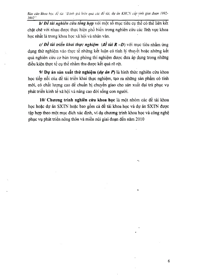 image for page Đánh giá hiệu quả các đề tài dự án khoa học công nghệ cấp tỉnh giai đoạn 1992 2002 tại Phú Yên
