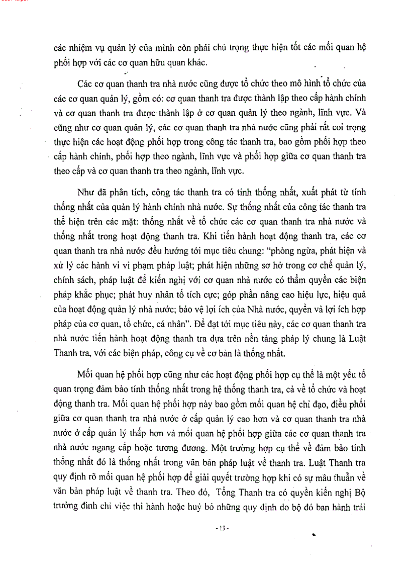 image for page Tăng cường mối quan hệ chỉ đạo phối hợp trong hệ thống các cơ quan thanh tra nhà nước nhằm nâng cao hiệu quả hiệu lực của công tác thanh tra