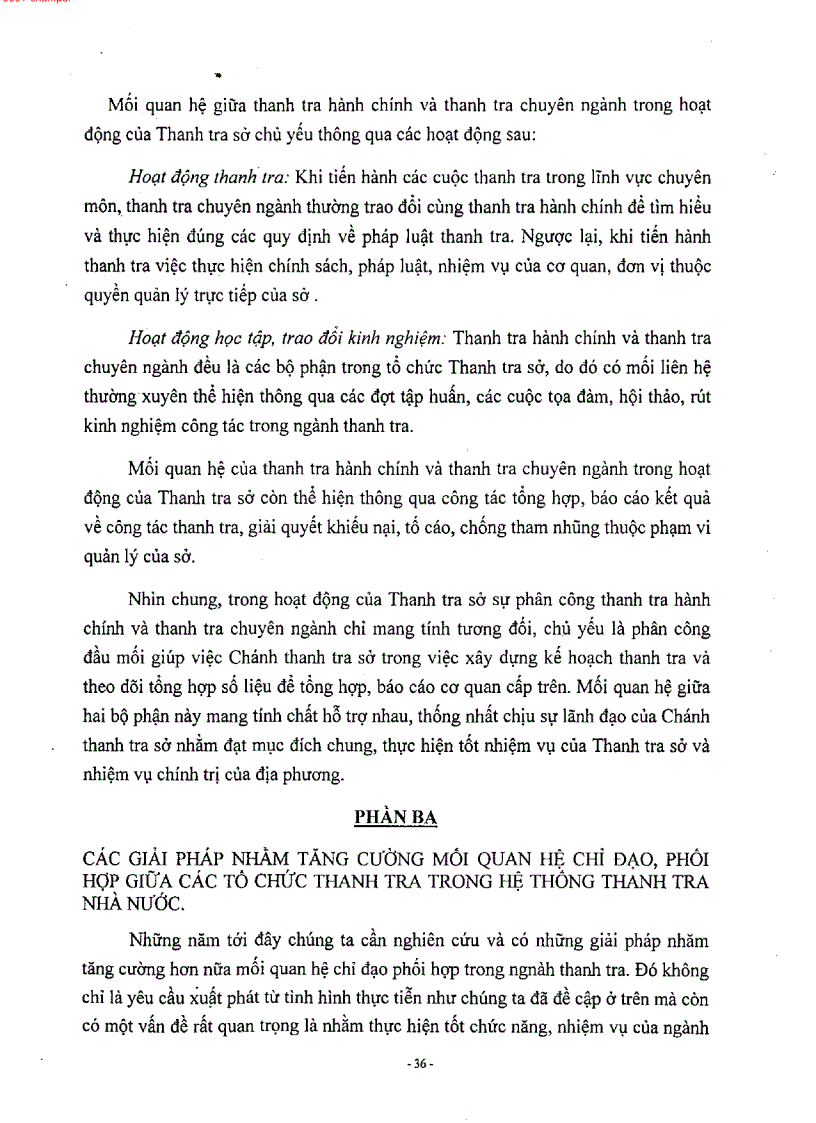 image for page Tăng cường mối quan hệ chỉ đạo phối hợp trong hệ thống các cơ quan thanh tra nhà nước nhằm nâng cao hiệu quả hiệu lực của công tác thanh tra