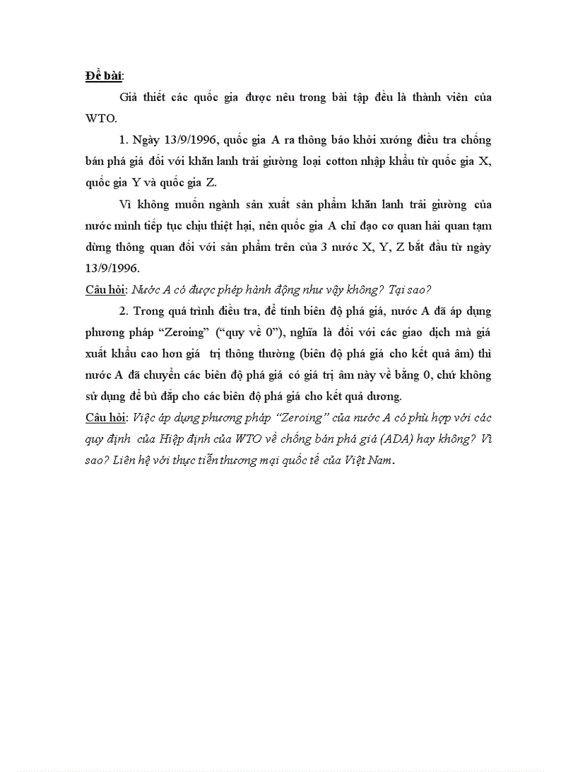 image for page Tình huống BT thương mại quốc tế học kỳ Đh Luật hà nội