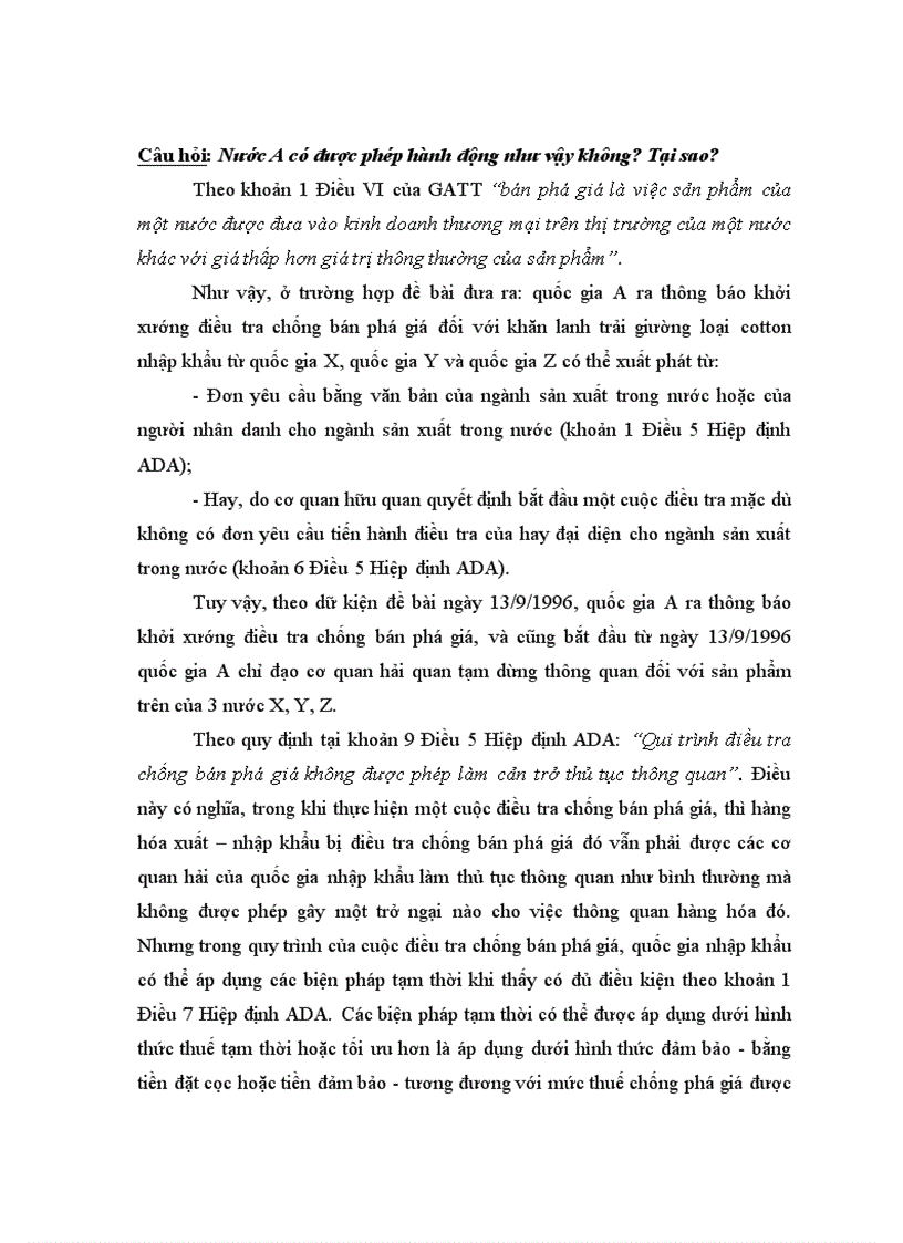 image for page Tình huống BT thương mại quốc tế học kỳ Đh Luật hà nội