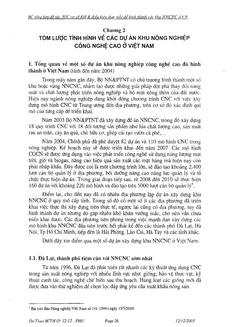 image for page Nghiên cứu cơ sở khoa học và điều kiện thực tiễn để hình thành các khu nông nghiệp ứng dụng công nghệ cao ở Việt Nam