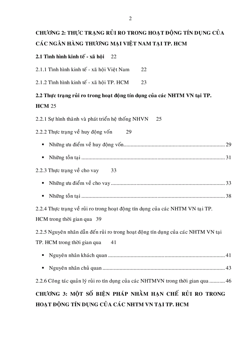 image for page Một số giải pháp nhằm hạn chế rủi ro trong hoạt động tín dụng đối với các ngân hàng thương mại việt nam tại tp Hcm