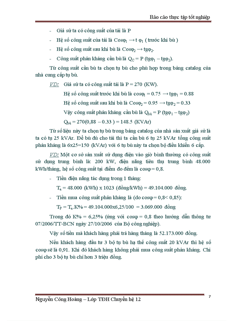 image for page Báo cáo thực tập tốt nghiệp Tủ bù công suất ĐHBK HN