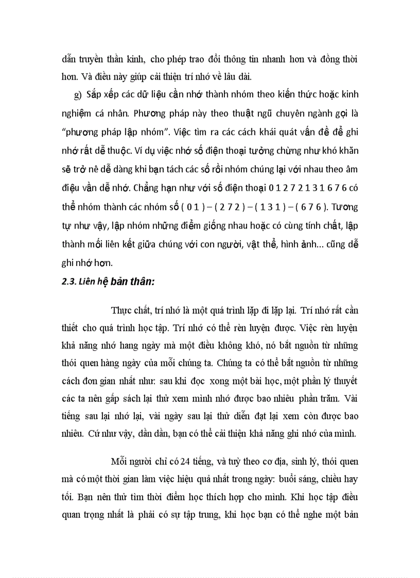 image for page BT Tâm Lý Trí nhớ