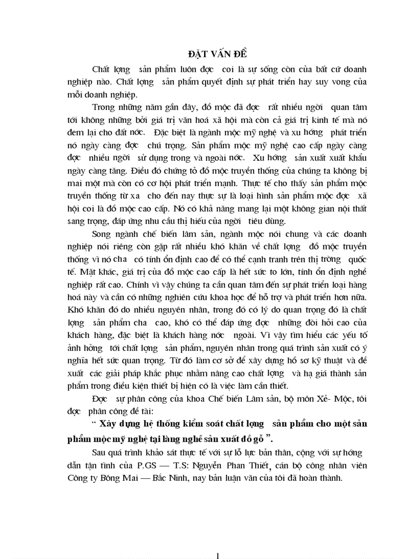 image for page Xây dựng hệ thống kiểm soát chất lượng sản phẩm cho một sản phẩm mộc mỹ nghệ tại làng nghề sản xuất đồ gỗ 50trang