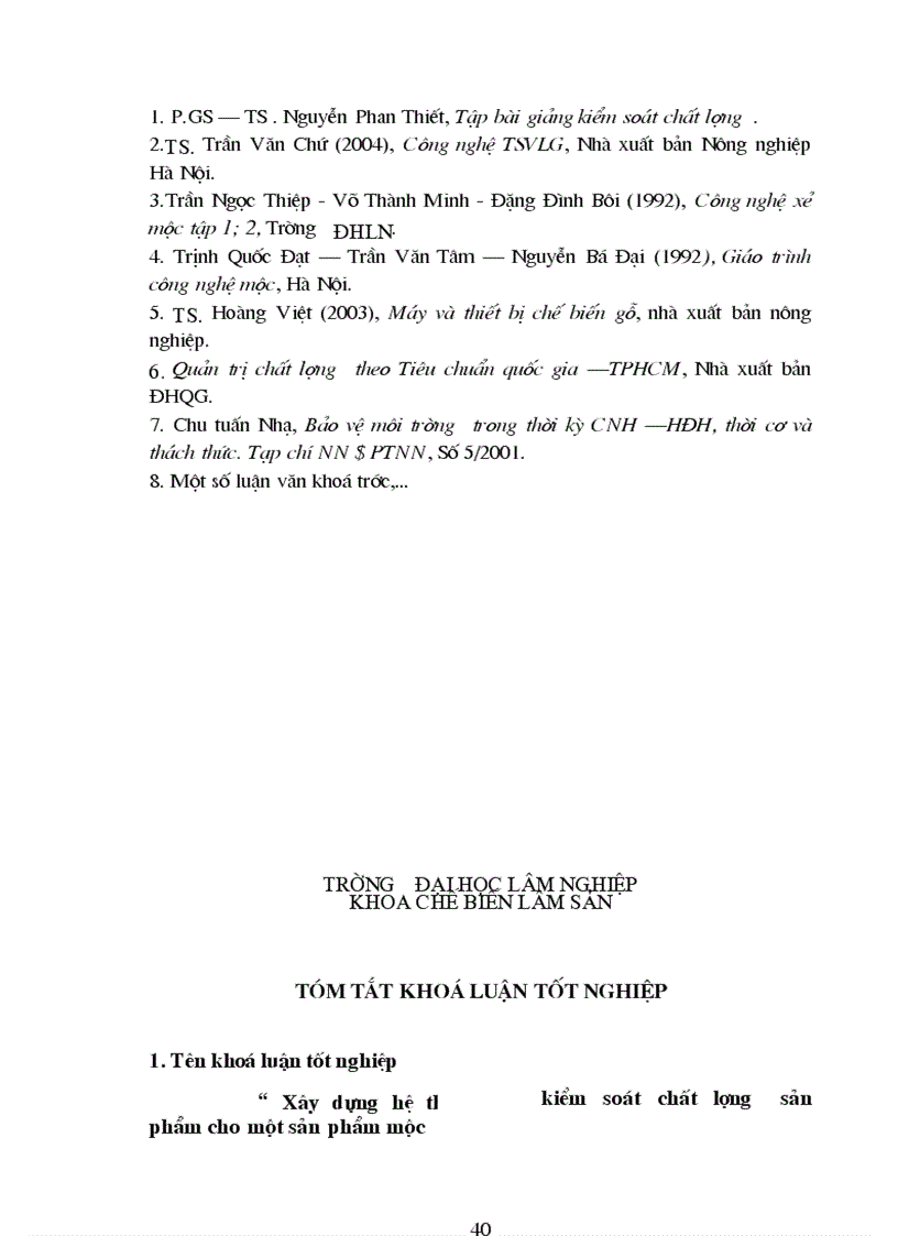 image for page Xây dựng hệ thống kiểm soát chất lượng sản phẩm cho một sản phẩm mộc mỹ nghệ tại làng nghề sản xuất đồ gỗ 50trang