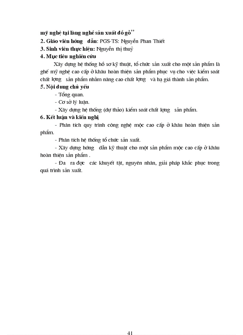 image for page Xây dựng hệ thống kiểm soát chất lượng sản phẩm cho một sản phẩm mộc mỹ nghệ tại làng nghề sản xuất đồ gỗ 50trang