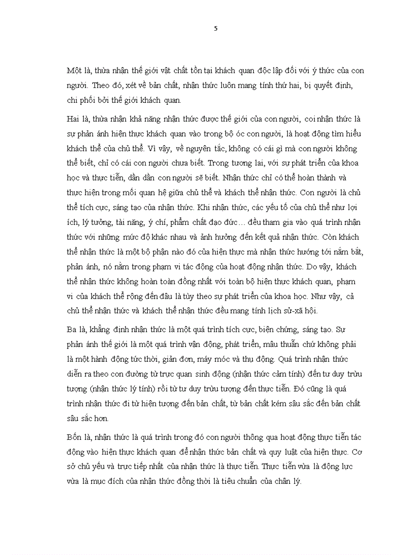 image for page Quan niệm của triết học Mác Lênin về bản chất quá trình nhận thức