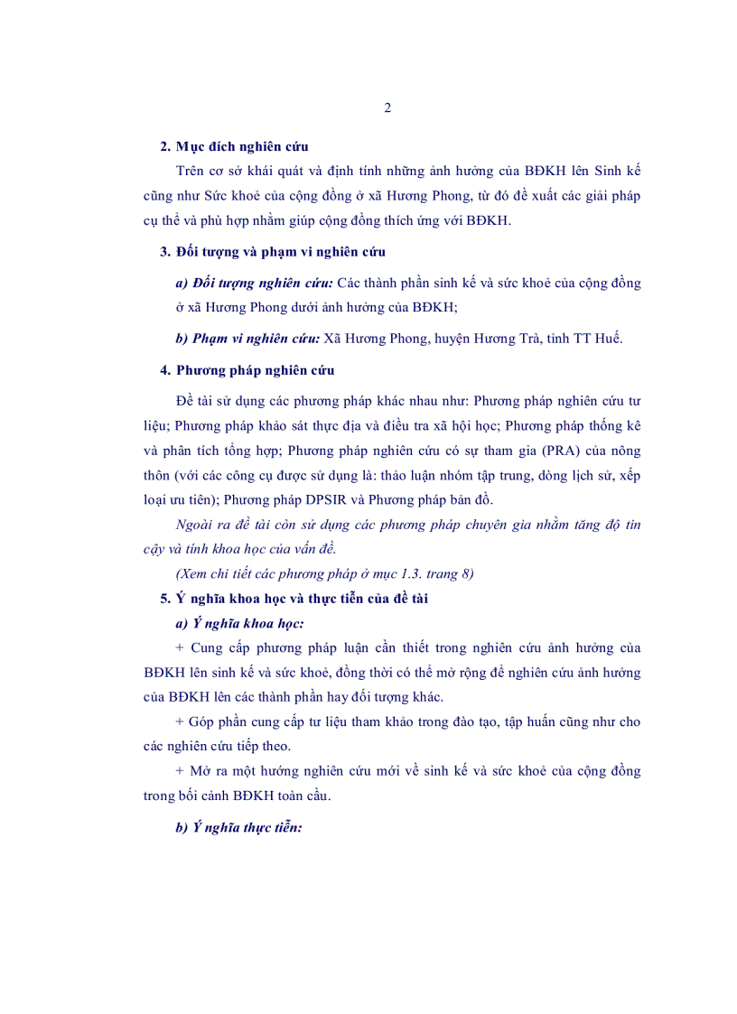 image for page THẠC SỸ KH VÀ BẢO VỆ MÔI TRƯỜNG Nghiên cứu ảnh hưởng của Biến đổi khí hậu đến sinh kế và sức khỏe của cộng đồng và đề xuất các giải pháp thích ứng