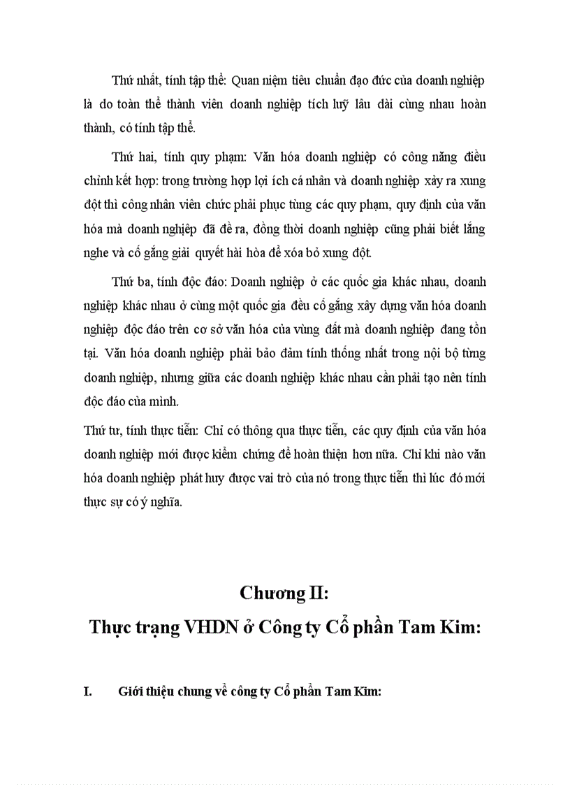 image for page Một số giải pháp nhằm xây dựng văn hóa Doanh nghiệp ở Công ty Cổ phần Tam Kim