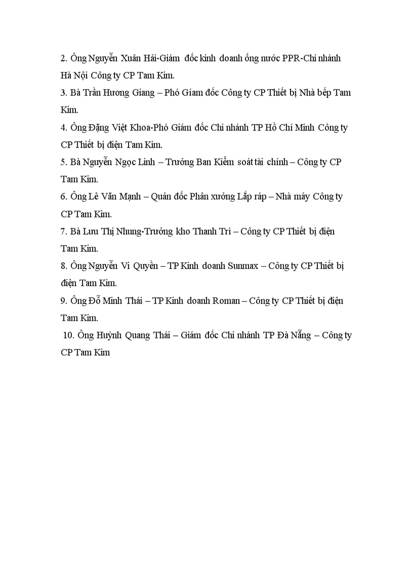 image for page Một số giải pháp nhằm xây dựng văn hóa Doanh nghiệp ở Công ty Cổ phần Tam Kim