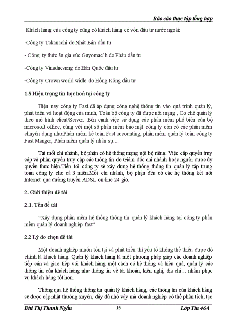 image for page Xây dựng phần mềm hệ thống thông tin quản lý khách hàng tại công ty phần mềm quản lý doanh nghiệp Fast