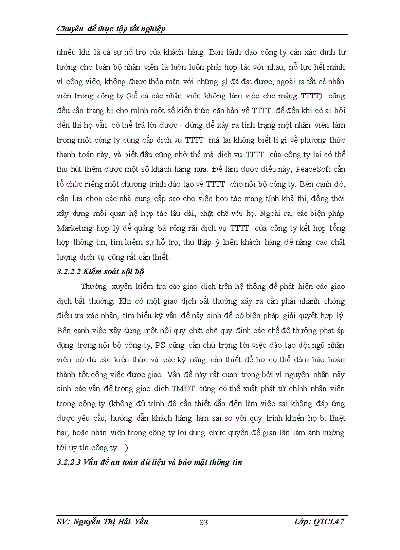 image for page Nâng cao sự an toàn và độ tin cậy của phương thức thanh toán trực tuyến trong giao dịch thương mại điện tử ở Công ty Cổ phần Giải pháp Phần mềm Hòa Bình