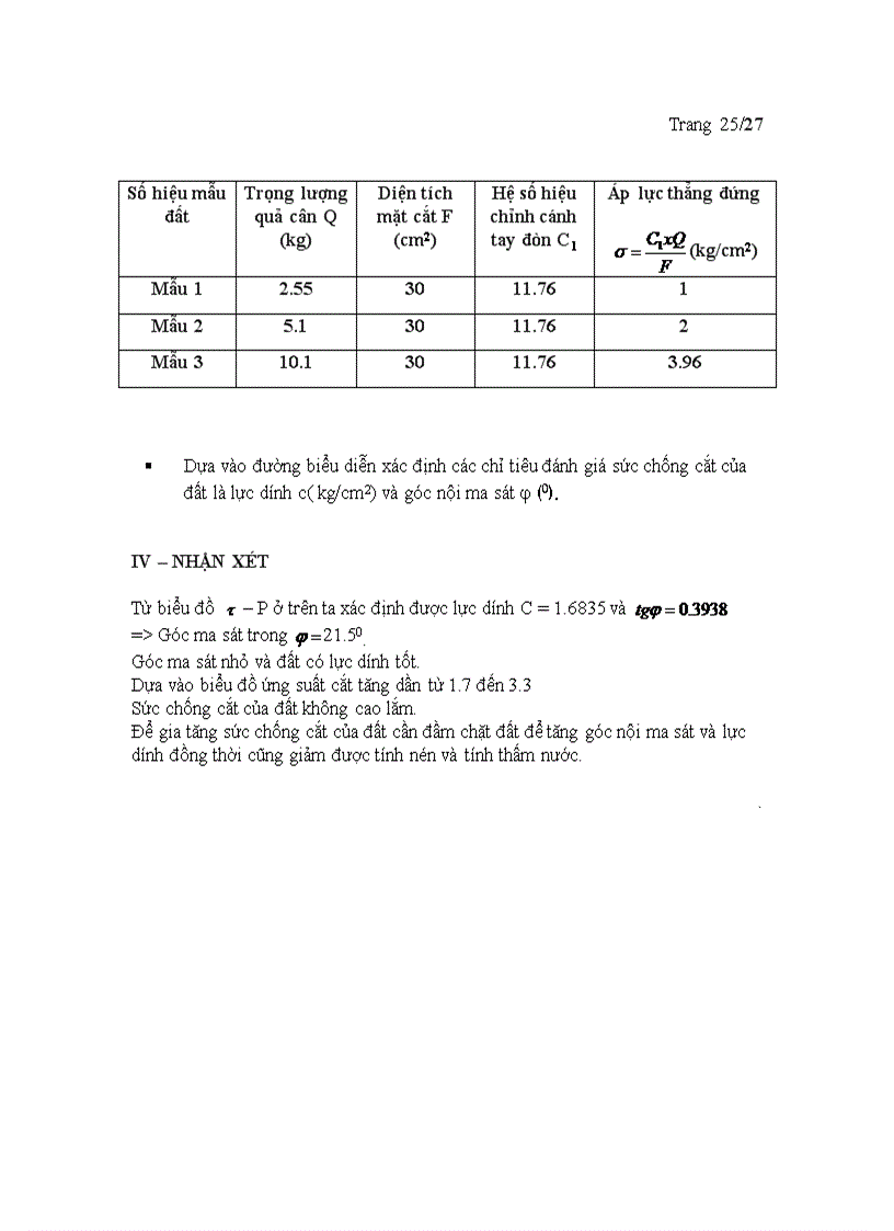 image for page Báo cáo thí nghiệm cơ học đất