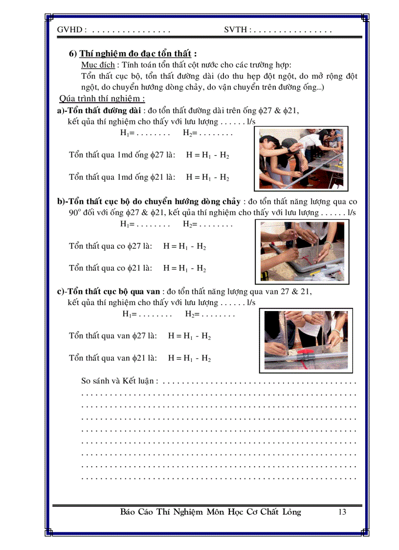 image for page Báo cáo thí nghiệm cơ chất lỏng
