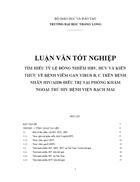 Tìm hiểu tỷ lệ đồng nhiễm HBV HCV và kiến thức về bệnh viêm gan virut B C trên bệnh nhân HIV AIDS điều trị tại phòng khám ngoại trú HIV bệnh viện Bạch Mai